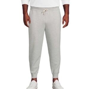 Lands' End Serious Sweats Joggers 4XL Tall Grey Fleece